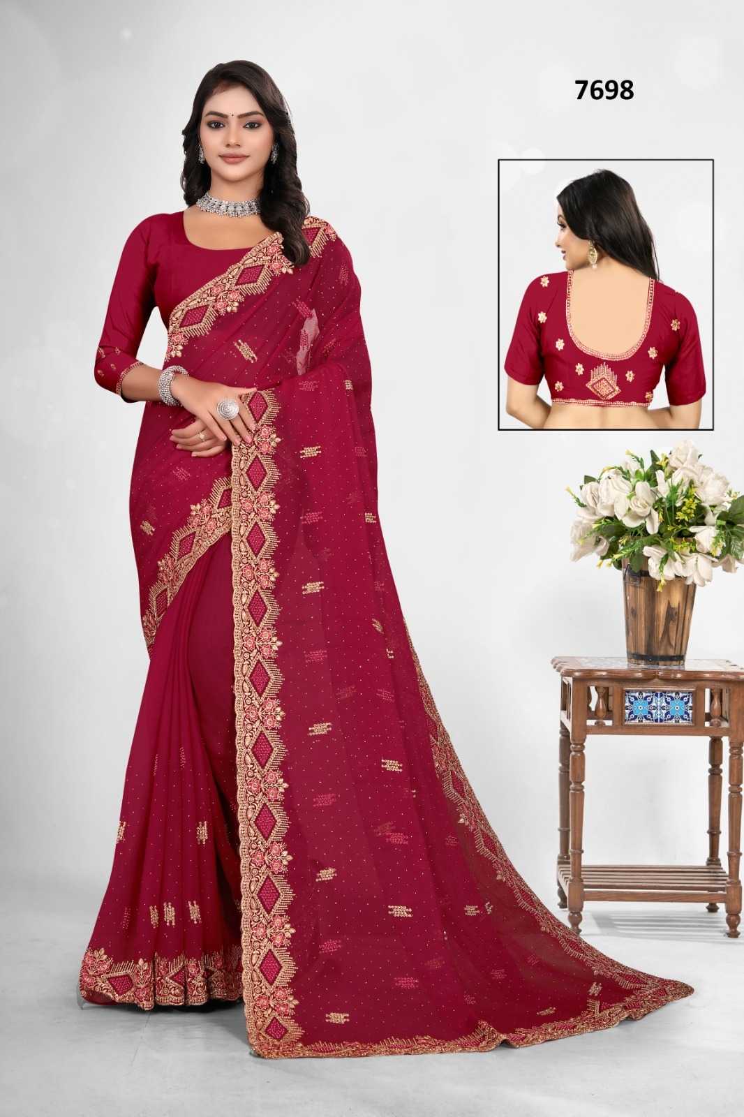 Ynf Fancy KESH114 7698 Sarees Wholesale Designer Sarees Pre-stitched Sarees Zari Border Sarees Manufacturer