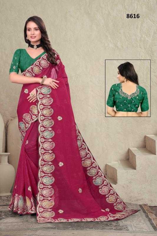 Ynf Fancy KESH114 8616 Sarees Wholesale Sequence Sarees Embroidered Sarees Cutwork Saree Manufacturer