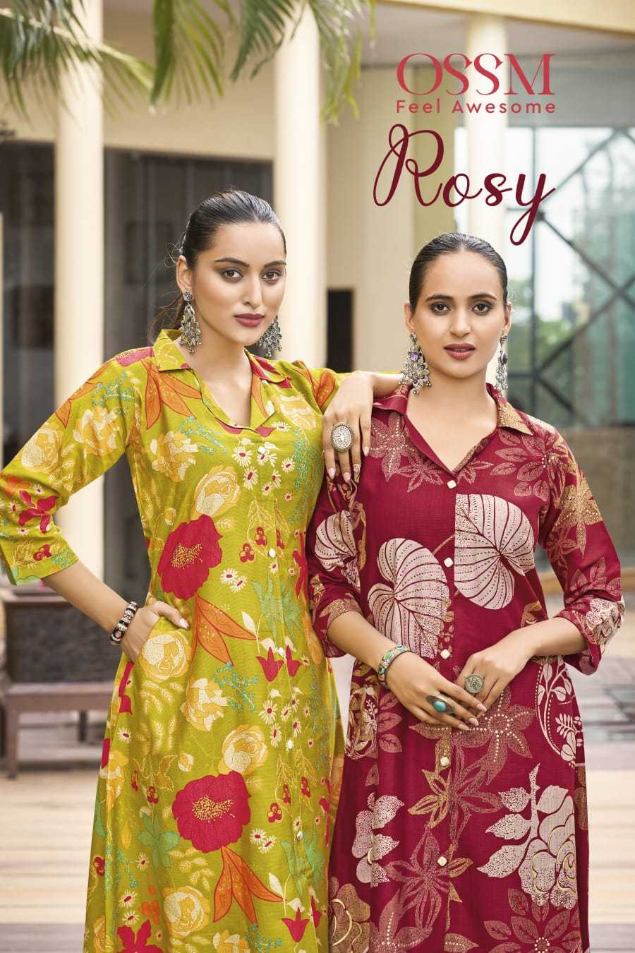 Ynf Fancy RIN190 OSSM-ROSY Setwise Collections Wholesale Kurtis Catalogs Manufacturer