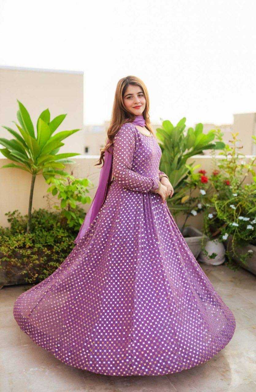 Ynf Faux Blooming Faux Georgette KESH526 G67 Gowns Wholesale Fancy Gowns Embroidery Gowns Designer Gowns Manufacturer