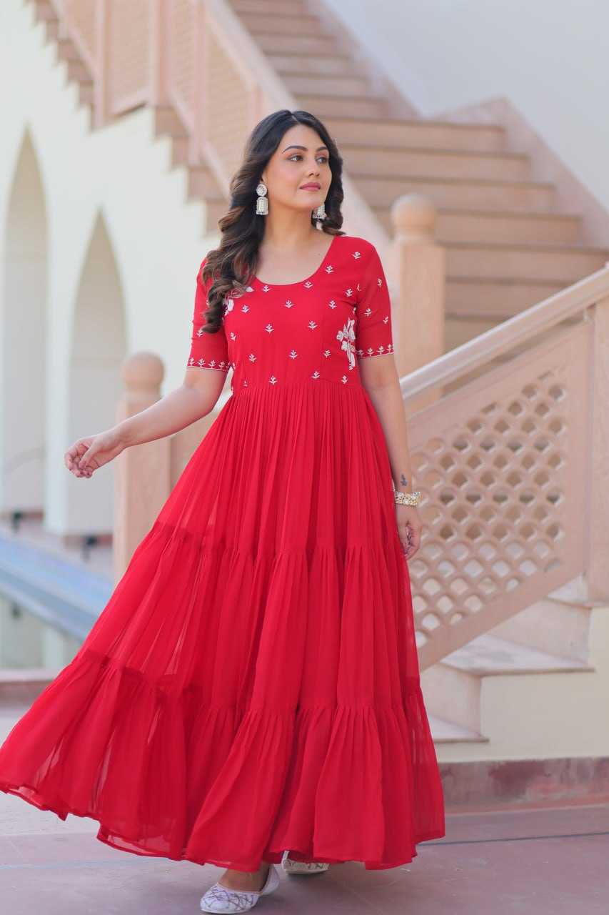 Ynf Faux Blooming KESH489 1173 Gowns Wholesale Embroidery Gowns Anarkali Gown Long Gowns Manufacturer