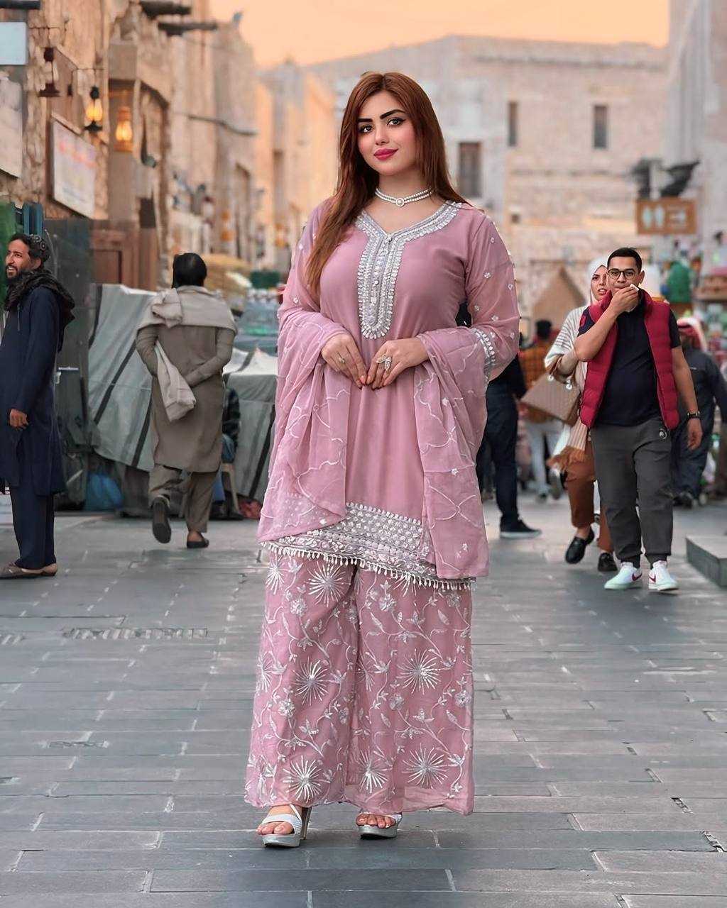 Ynf Faux Georgette KESH499 019 Suits & Dresses Wholesale Palazzo Suit Georgette Suit Manufacturer