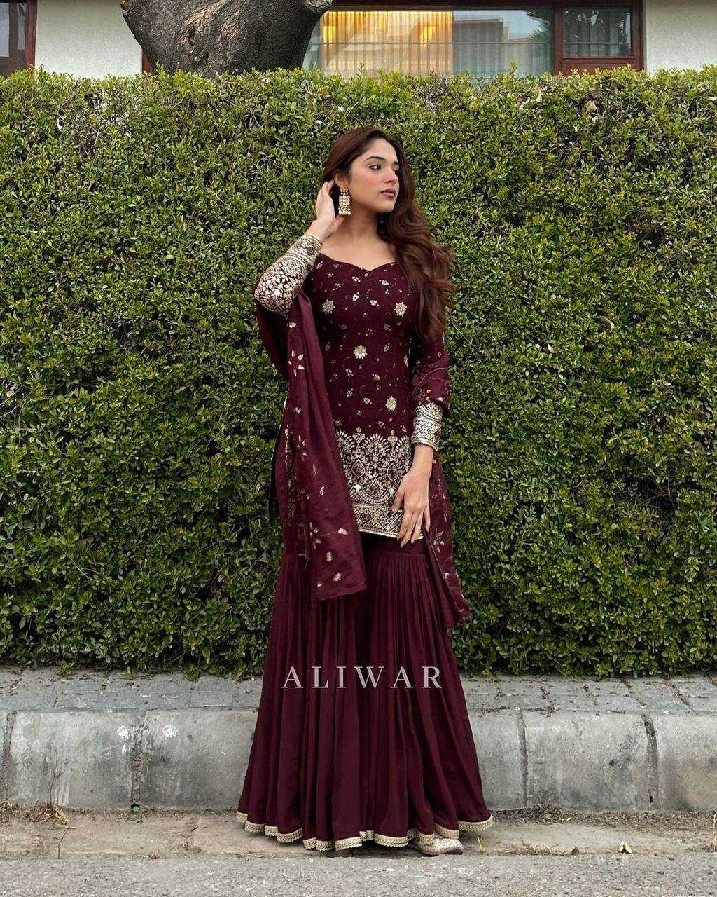 Ynf Faux Georgette KESH499 470 Suits & Dresses Wholesale Palazzo Suit Georgette Suit Designer Suits Manufacturer
