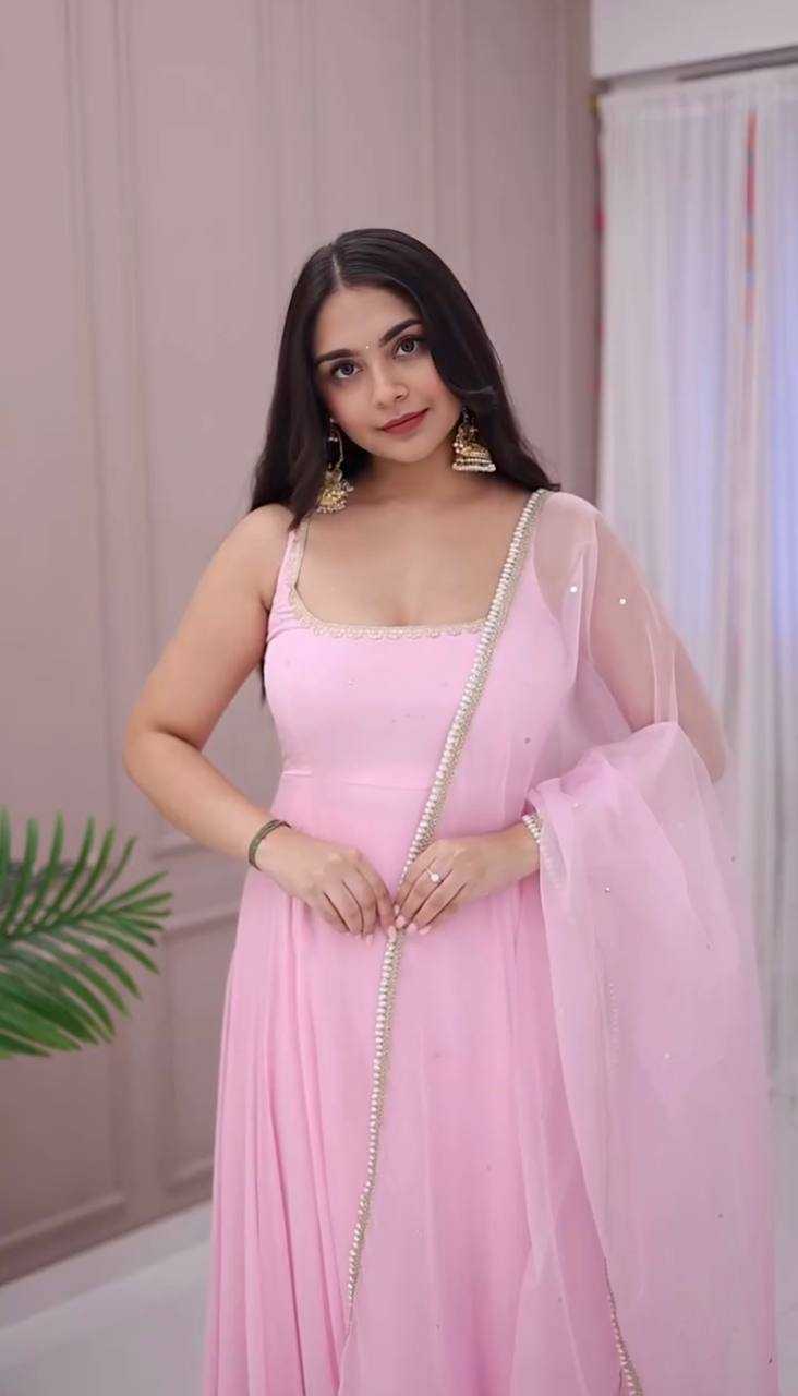 Ynf Faux Georgette KESH499 5291 Gowns Wholesale Fancy Gowns Anarkali Gown Long Gowns Manufacturer