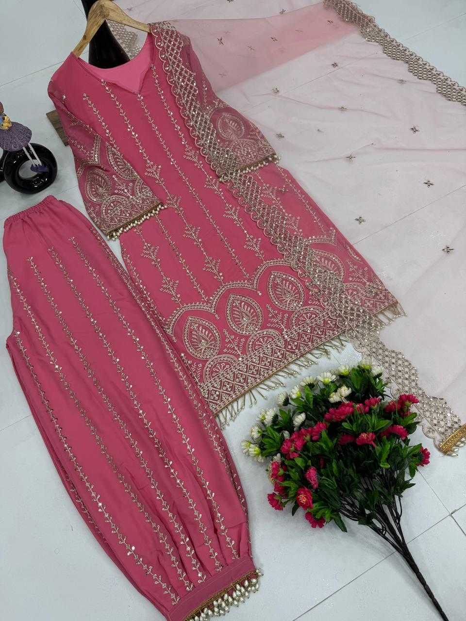 Ynf Faux Georgette KESH512 1673 Suits & Dresses Wholesale Ladies Suits Palazzo Suit Embroidered Suits Manufacturer