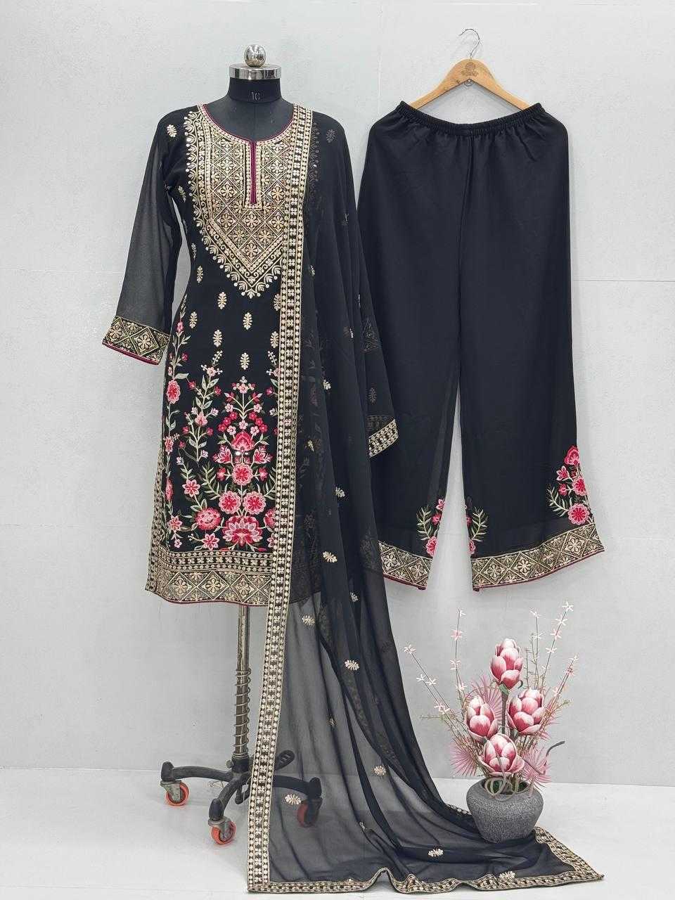 Ynf Faux Georgette KESH512 1686 Suits & Dresses Wholesale Ladies Suits Embroidery Suits Palazzo Suit Manufacturer
