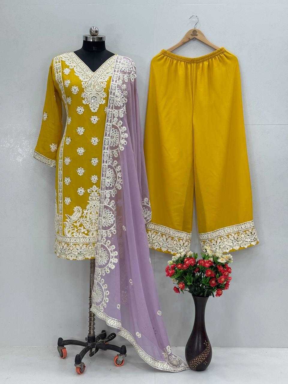 Ynf Faux Georgette KESH512 1688 Suits & Dresses Wholesale Ladies Suits Embroidery Suits Palazzo Suit Manufacturer