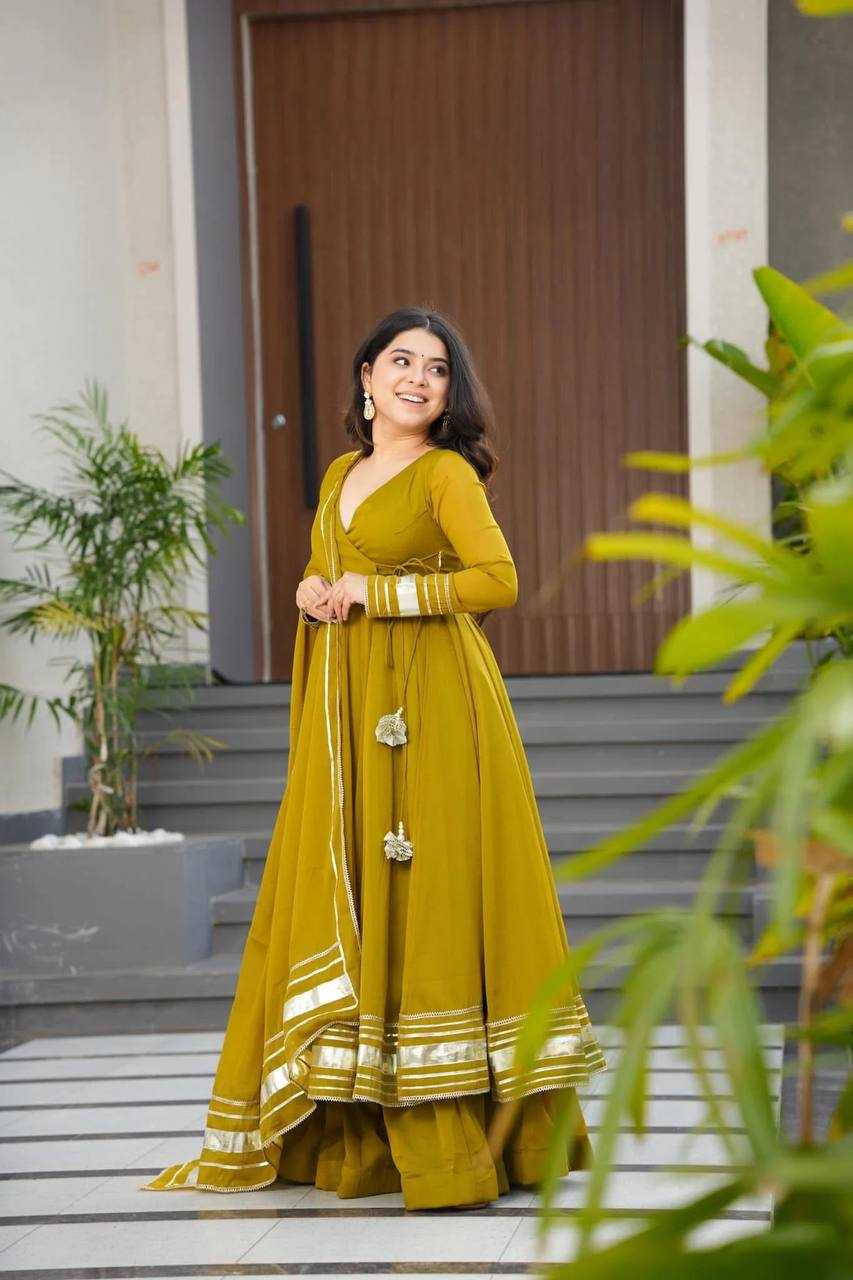 Ynf Faux Georgette KESH513 458 Gowns Wholesale Fancy Gowns Georgette Gown Gown With Dupatta Manufacturer