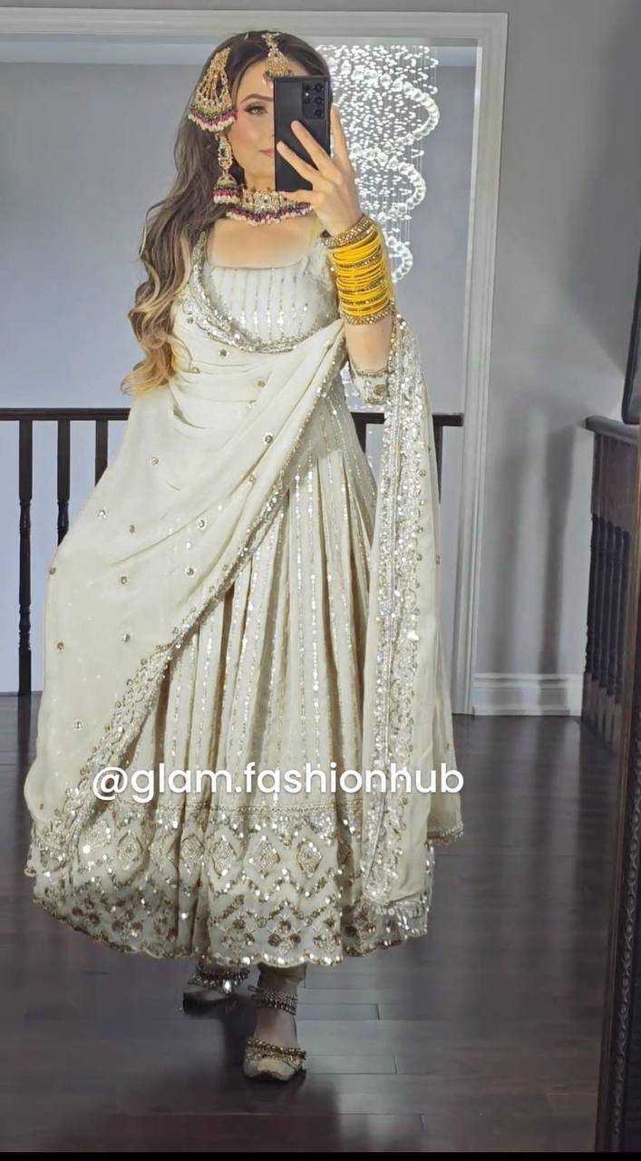 Ynf Faux Georgette KESH523 201 Gowns Wholesale Fancy Gowns Party Wear Gowns Designer Gowns Manufacturer
