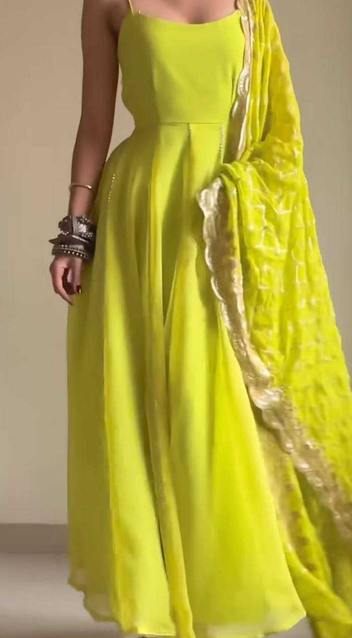 Ynf Faux Georgette KESH523 240 Gowns Wholesale Embroidery Gowns Party Wear Gowns Designer Gowns Manufacturer