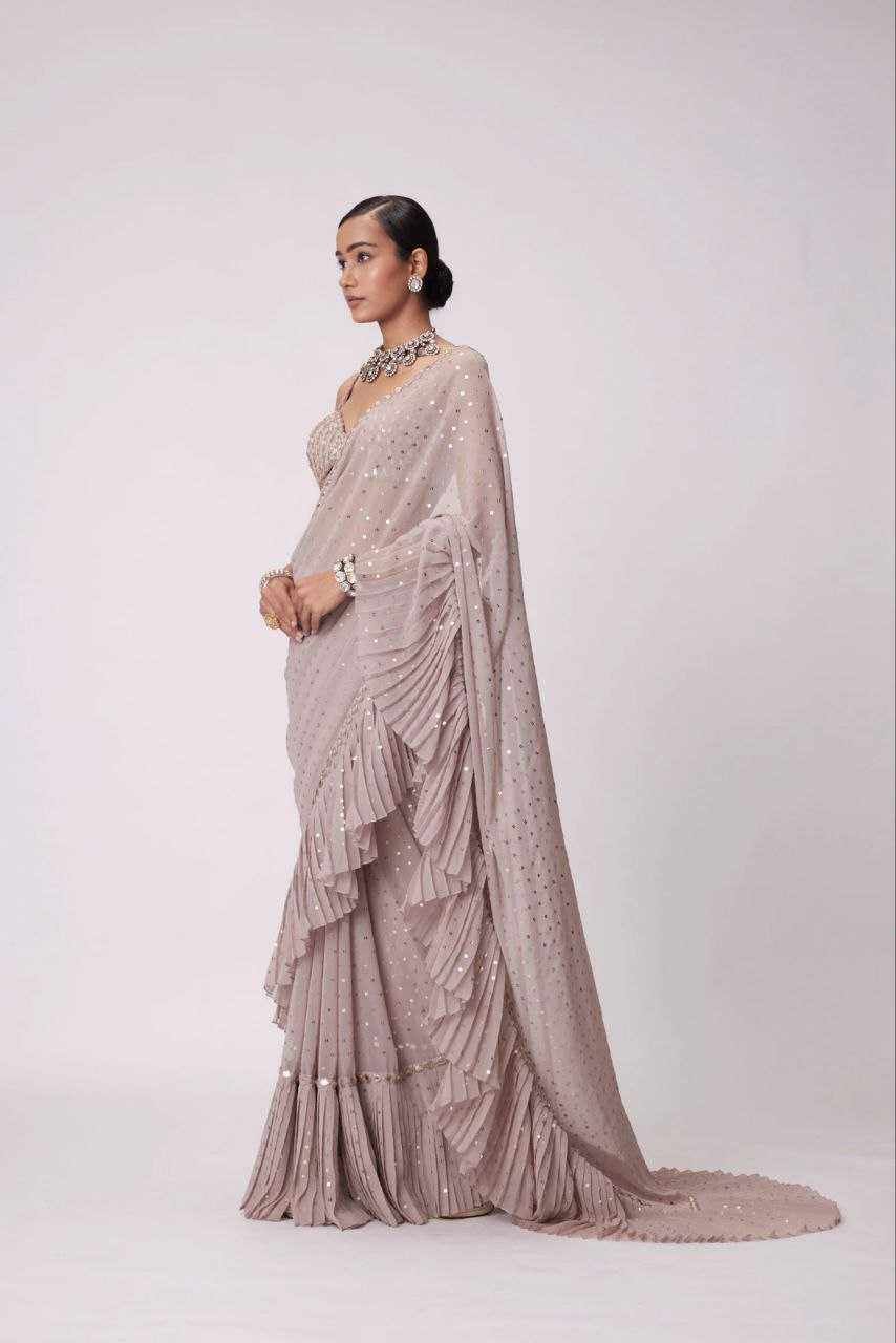 Ynf Faux Georgette KESH524 3455 Sarees Wholesale Party Wear Sarees Fancy Sarees Sequence Sarees Embroidered Sarees Manufacturer