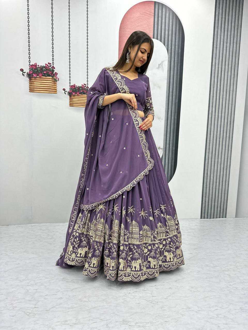 Ynf Faux Georgette KESH527 309 Lehengas Wholesale Designer Lehenga Embroidered Lehenga Lehenga With Dupatta Manufacturer