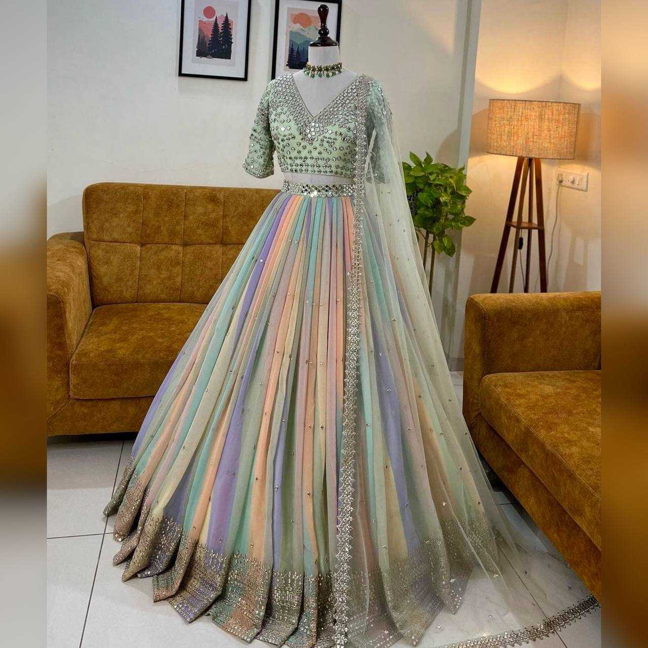Ynf Faux Georgette KESH528 169 Lehengas Wedding Collections Festive Collections Wholesale Designer Lehenga Printed Lehenga Lehenga With Blouse Manufacturer