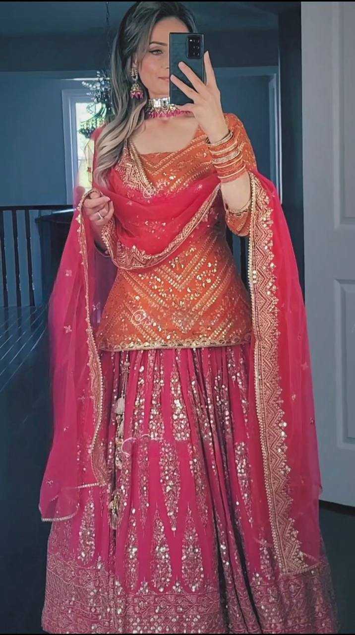 Ynf Faux Georgette KESH528 464 Suits & Dresses Wedding Collections Festive Collections Wholesale Embroidery Suits Georgette Suit Wedding Outfits Manufacturer
