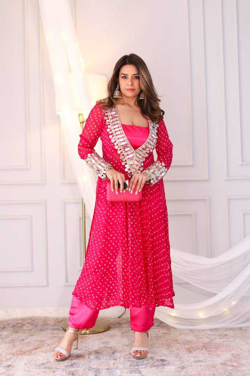 Ynf Faux Georgette KESH531 1037 Kurti Wholesale Casual Kurtis Festive Kurtis Mirror Work Kurti Embroidered Kurtis Manufacturer