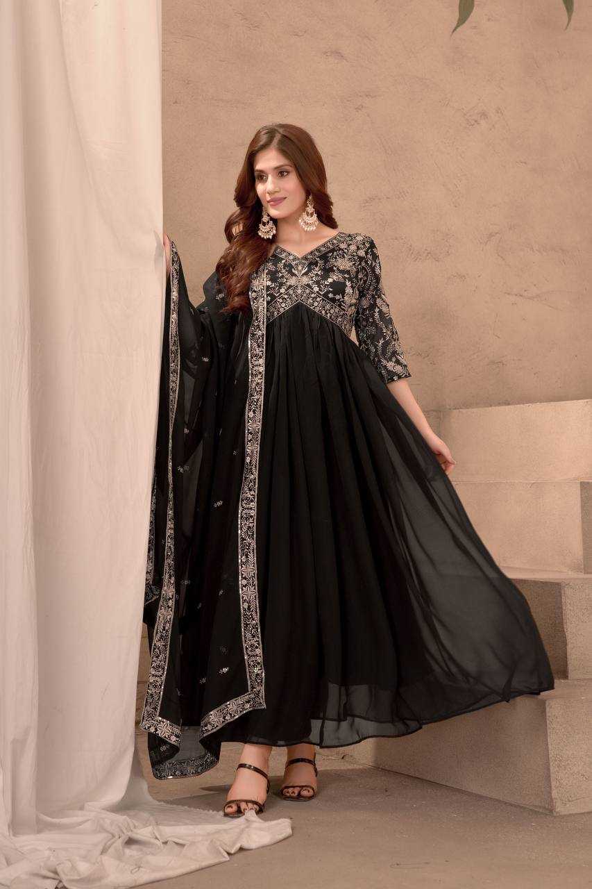 Ynf Faux Georgette KESH533 5049 Gowns Wholesale Fancy Gowns Embroidery Gowns Anarkali Gown A-Line Gowns Sequin Gowns Manufacturer