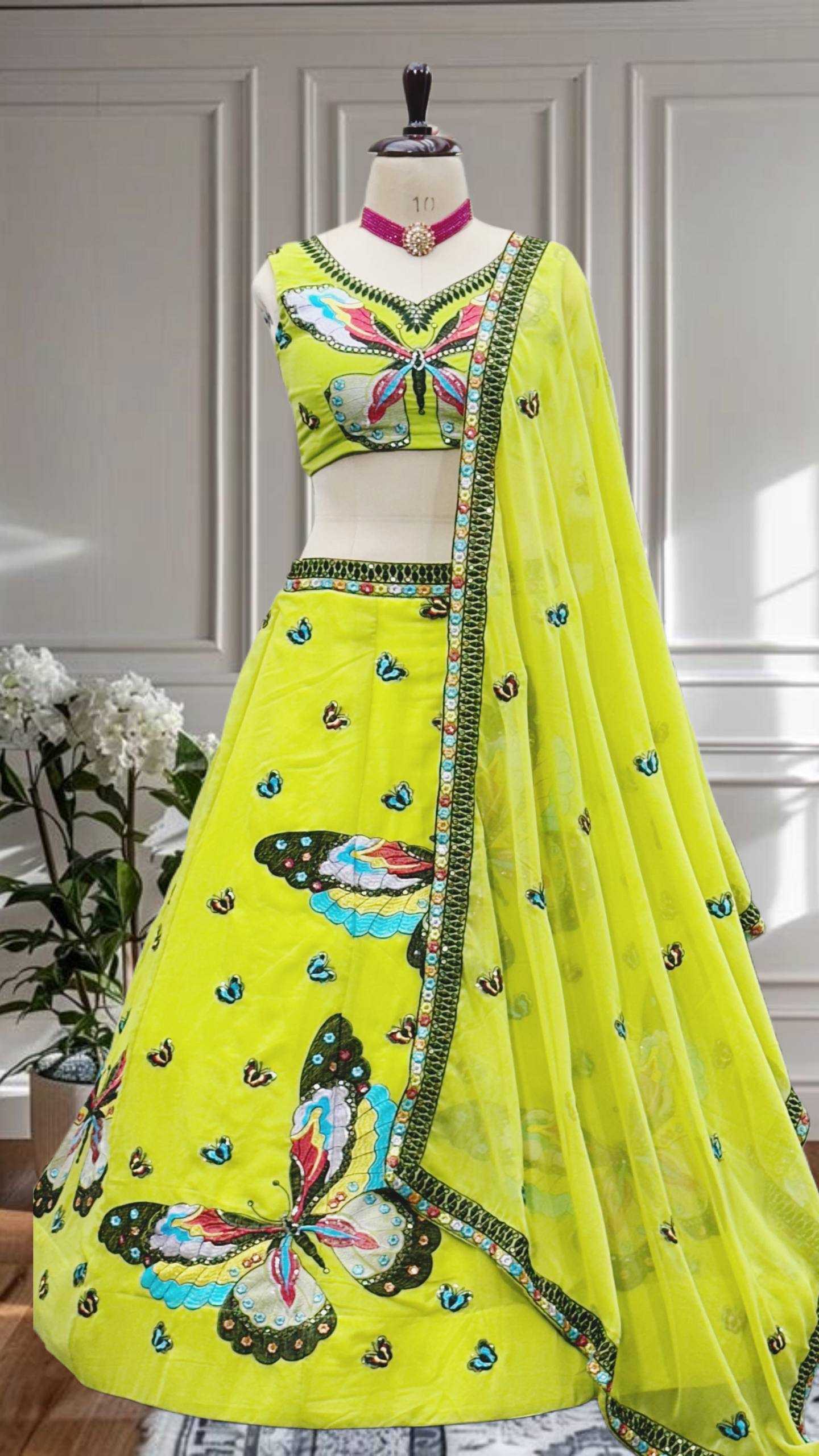 Ynf Faux Georgette KESH533 5118 Lehengas Wholesale Designer Lehenga Fancy Lehenga Embroidered Lehenga Manufacturer
