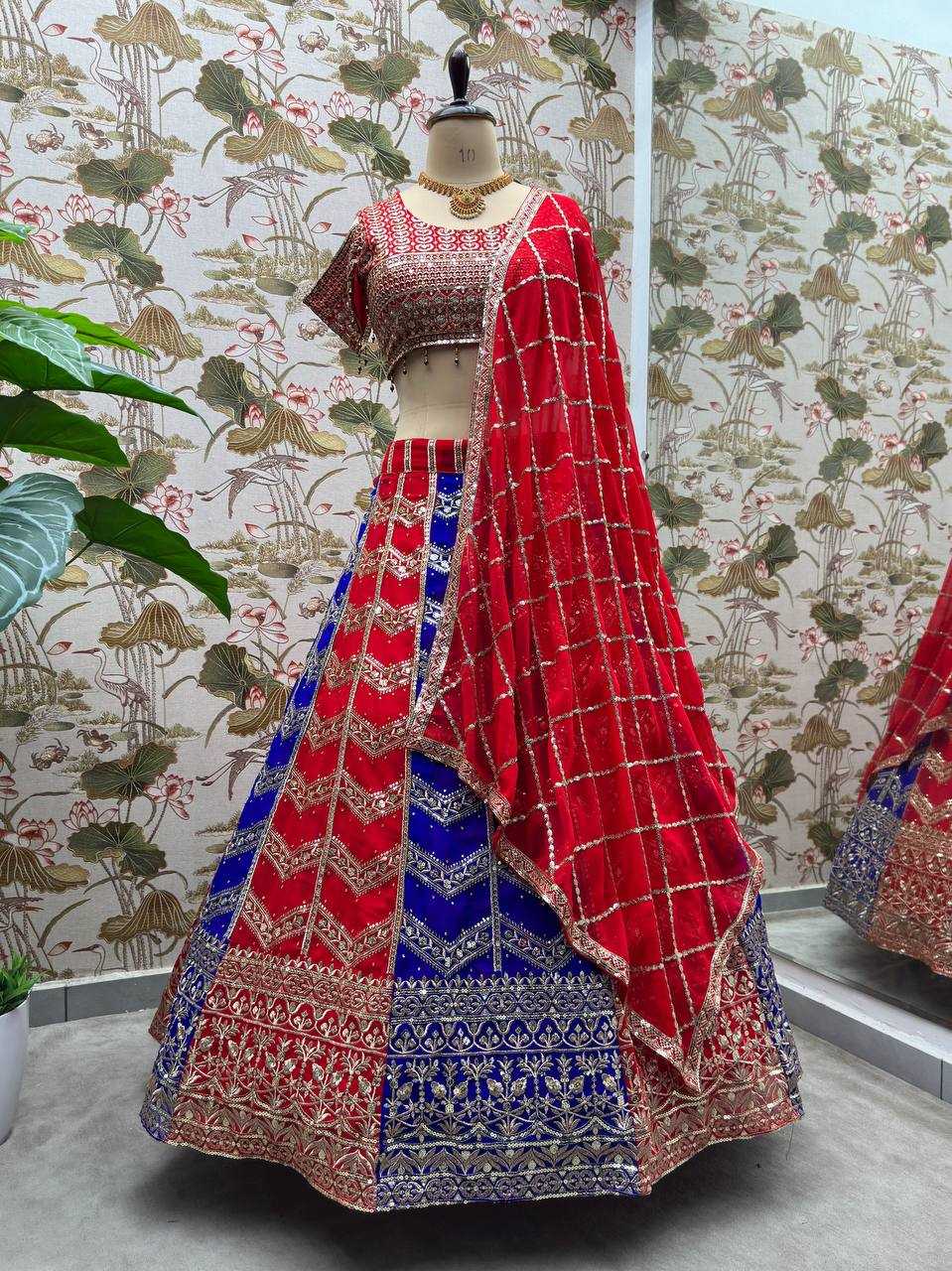 Ynf Faux Georgette KESH533 9231 B Lehengas Wholesale Fancy Lehenga Embroidered Lehenga Sequins Lehenga Manufacturer