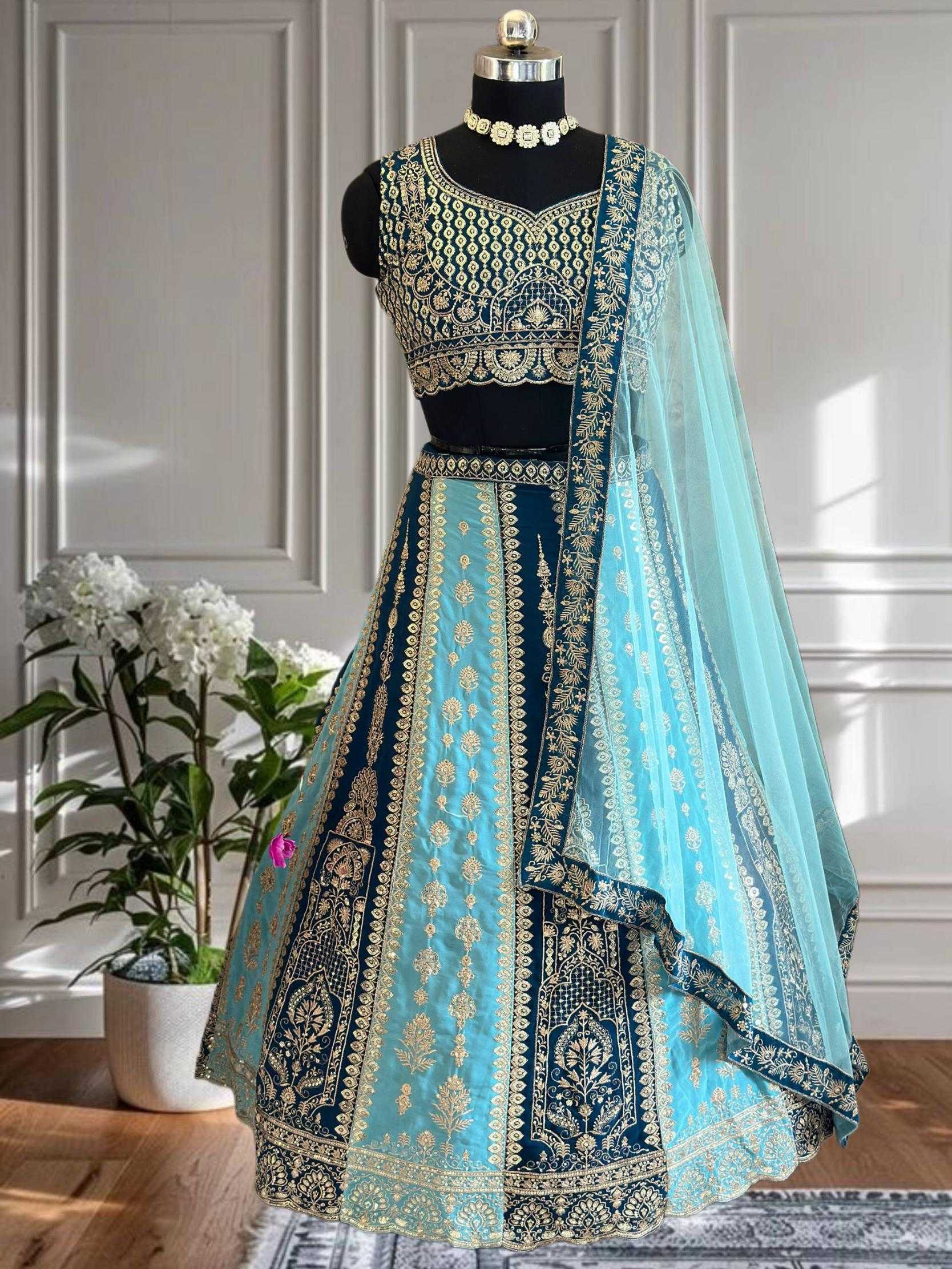 Ynf Faux Georgette KESH533 9238 Lehengas Wholesale Designer Lehenga Georgette Lehenga Zari Work Lehenga Manufacturer