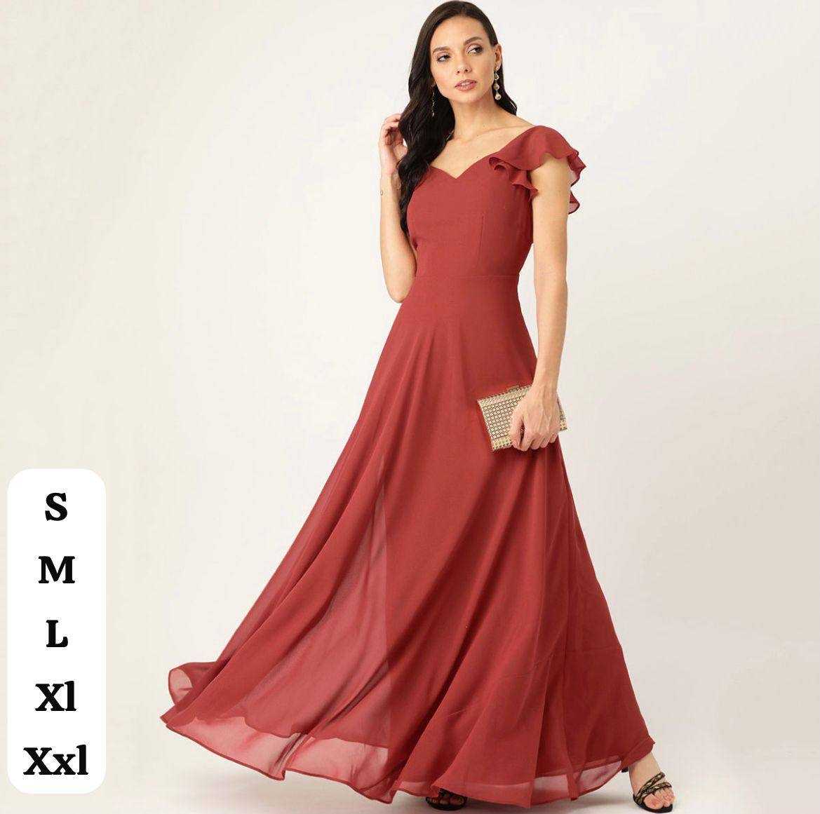 Ynf Faux Georgette KESH544 213 Gowns Wholesale Fancy Gowns Party Gowns Long Gowns Sleeveless Gowns Manufacturer