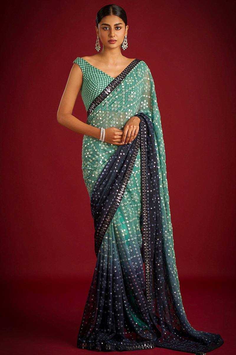 Ynf Faux Georgette KESH556 307 Sarees Wholesale Party Wear Sarees Georgette Sarees Manufacturer