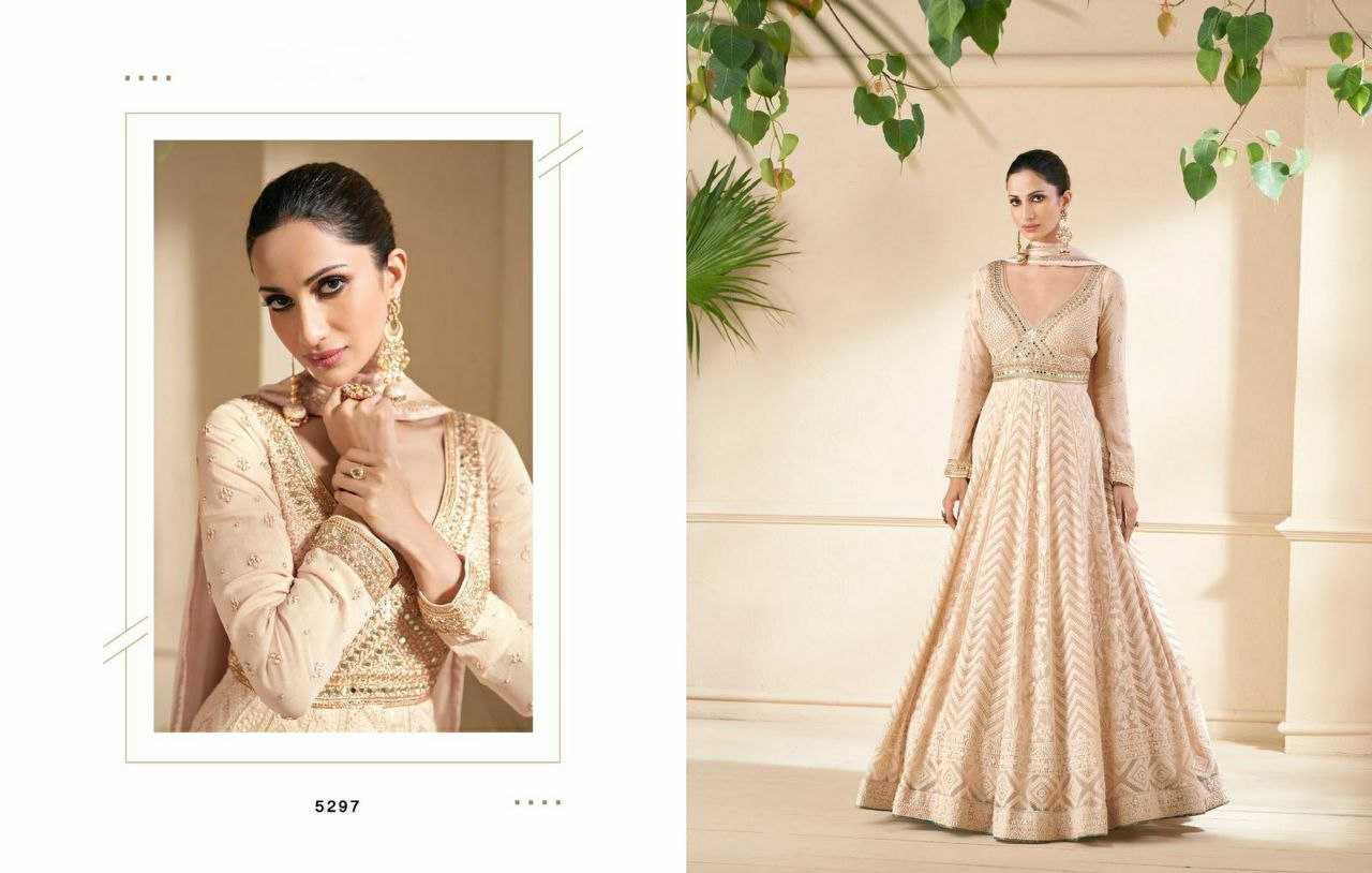 Ynf Faux Georgette RIN131 5297 Gowns Wholesale Embroidery Gowns Anarkali Gown Party Gowns Long Gowns Sequin Gowns Manufacturer