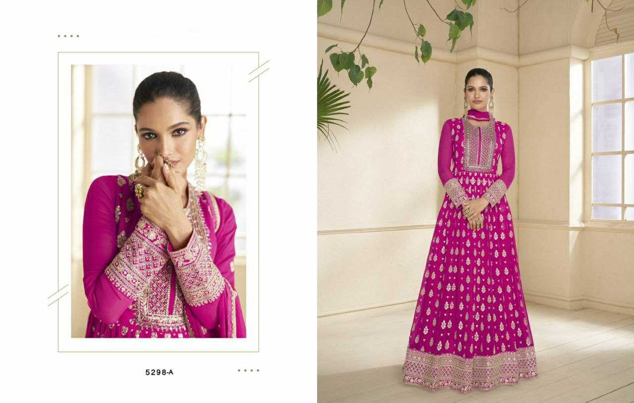 Ynf Faux Georgette RIN131 5298 Gowns Wholesale Embroidery Gowns Anarkali Gown Long Gowns Sequin Gowns Manufacturer