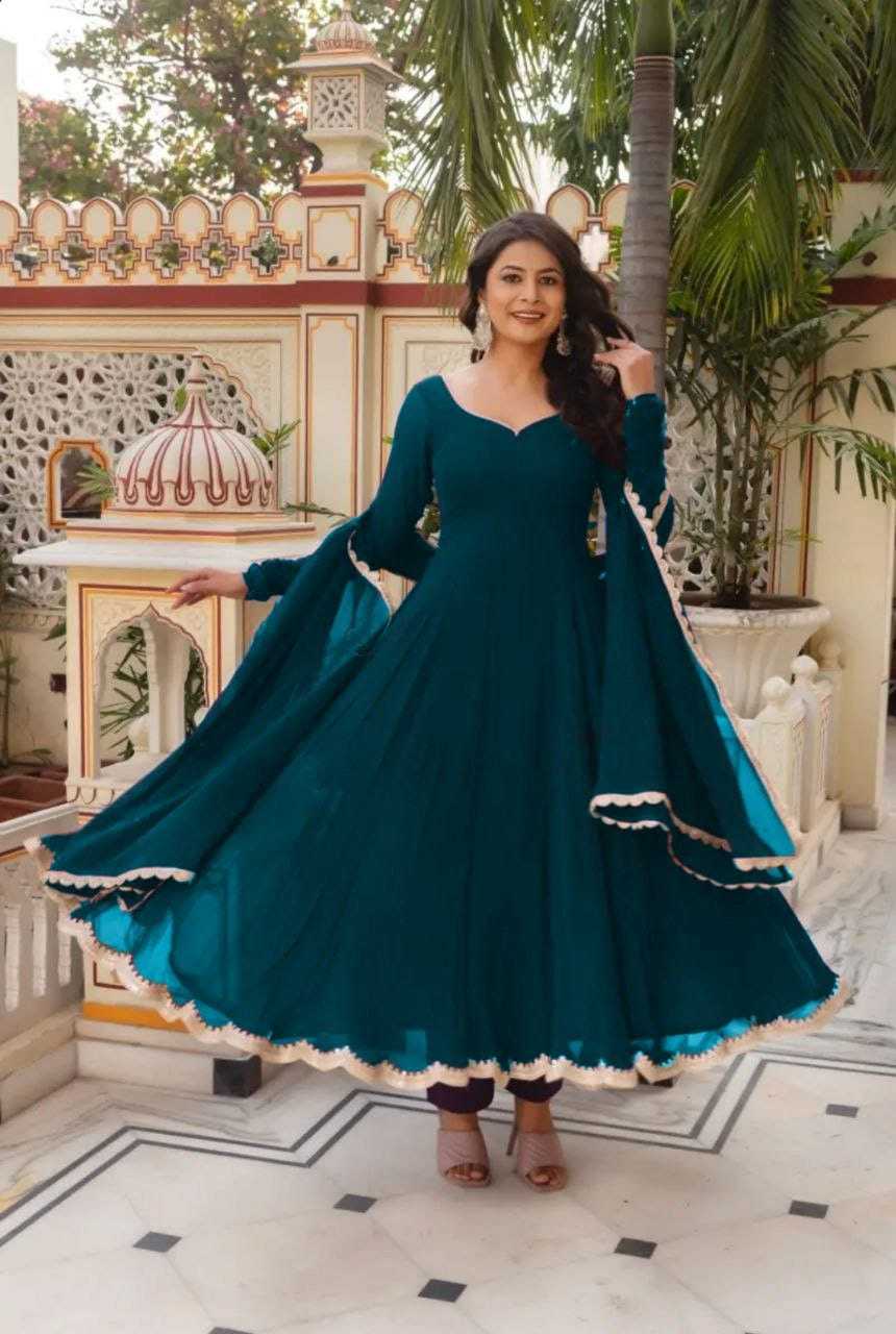 Ynf Faux Georgette RIN157 2969 Gowns Plus Size Collections Wholesale Party Gowns Georgette Gown Designer Gowns Manufacturer