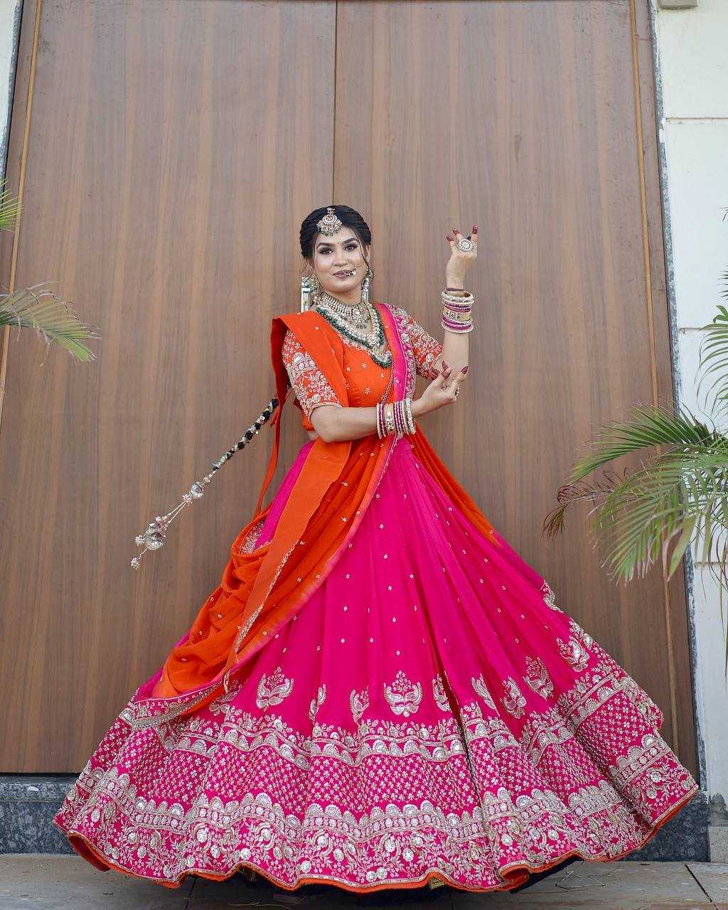 Ynf Faux Georgette RIN162 366 Lehengas Wedding Collections Festive Collections Wholesale Designer Lehenga Choli Georgette Lehenga Lehenga With Blouse Manufacturer