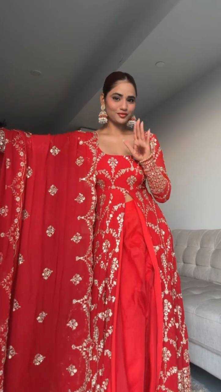 Ynf Faux Georgette RIN162 5806 Gowns Wholesale Embroidery Gowns Anarkali Gown Long Gowns Wedding Gown Sequin Gowns Manufacturer