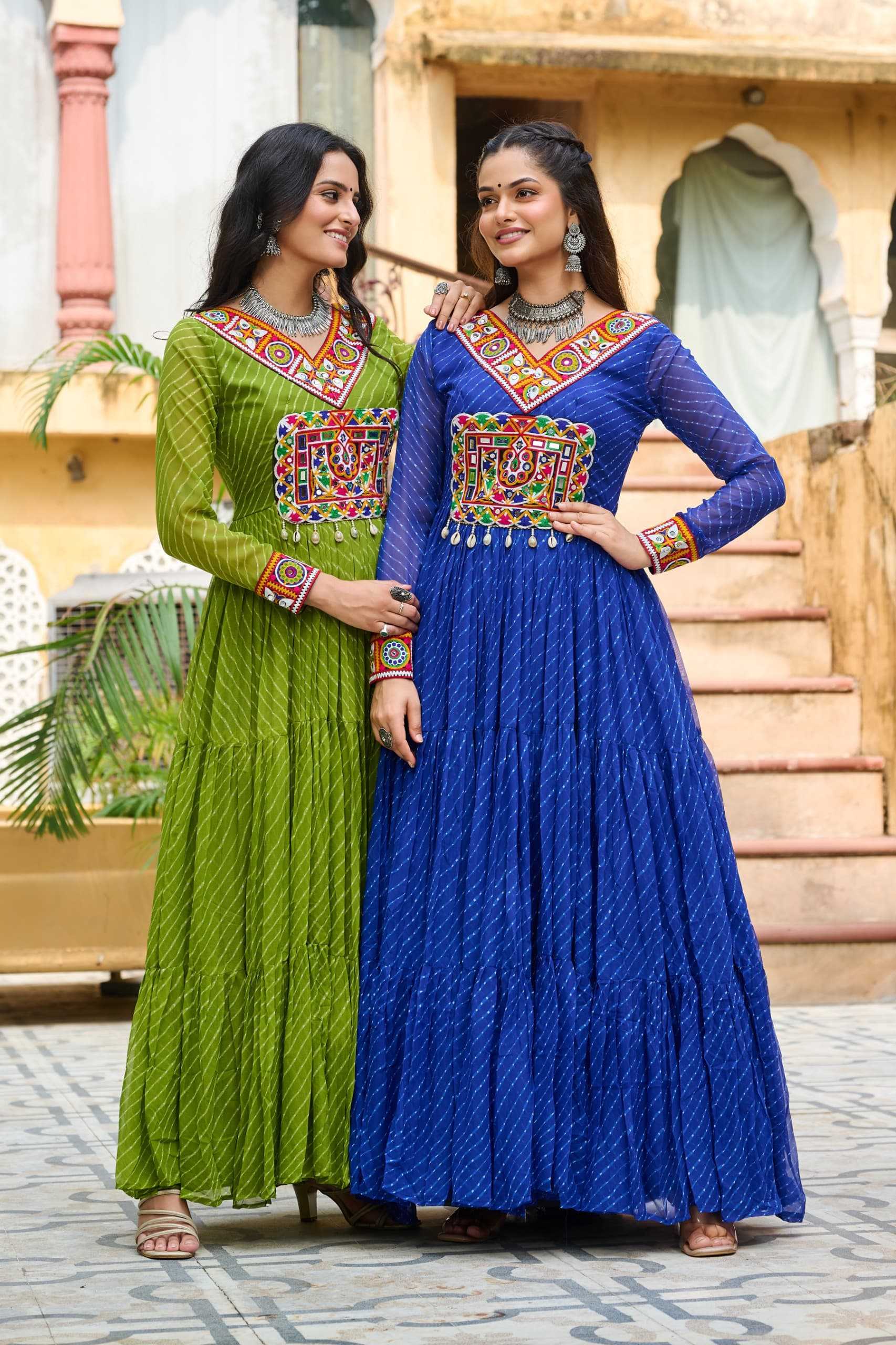 Ynf Faux Georgette RIN190 K-1182 Setwise Collections Wholesale Gowns Catalogs Manufacturer