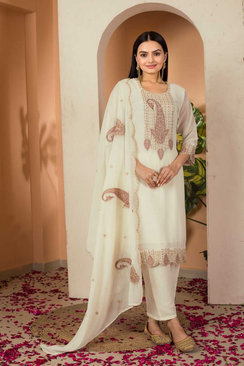 Ynf Faux Georgette RIN212 7062 Suits & Dresses Wedding Collections Festive Collections Wholesale Embroidery Suits Georgette Suit Wedding Outfits Manufacturer