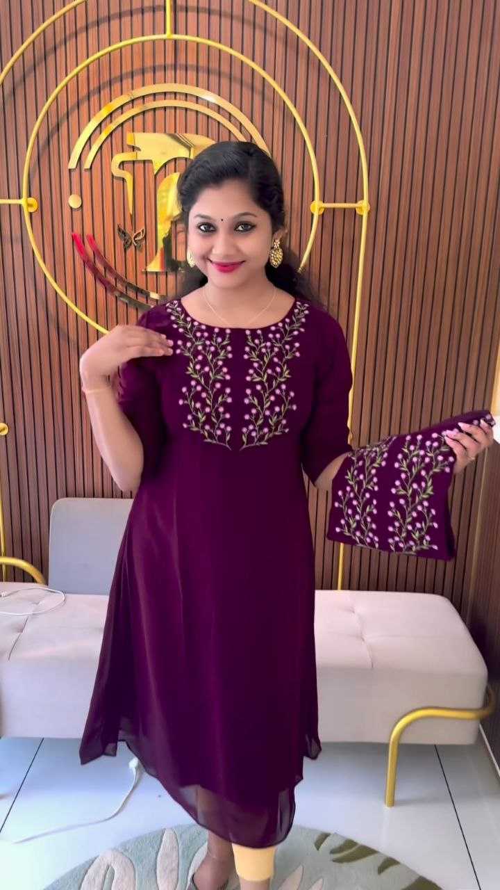 Ynf Faux Georgette RIN226 JUMIA Gowns Wholesale Embroidery Gowns Georgette Gown Manufacturer