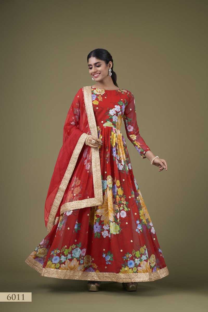Ynf Faux Georgette RIN227 6011 Gowns Wholesale Fancy Gowns Designer Gowns Manufacturer