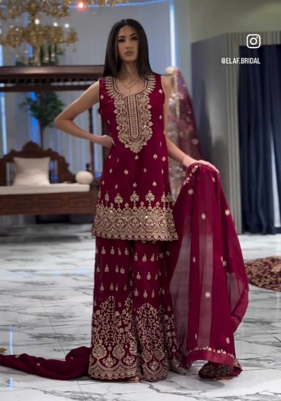 Ynf Faux Georgette RIN232 58 Suits & Dresses Wedding Collections Festive Collections Wholesale Georgette Suit Designer Suits Embroidered Suits Manufacturer