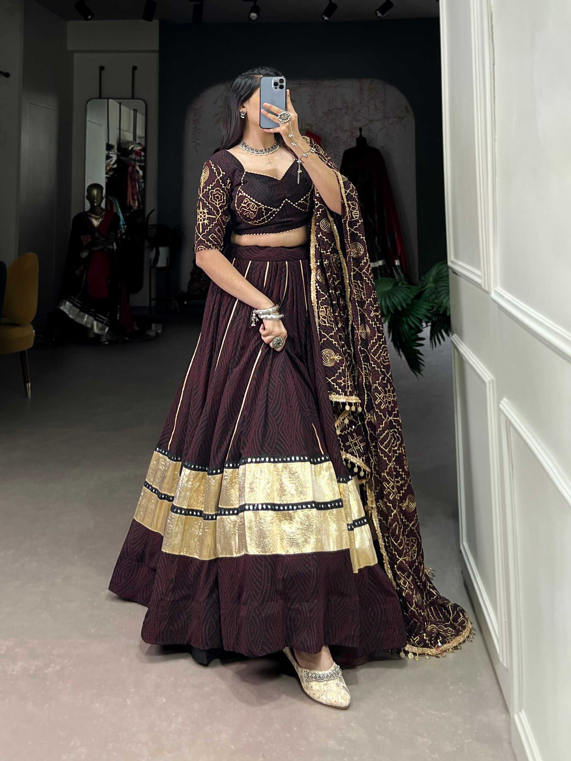 Ynf Georgette KESH134 1702 Lehengas Festive Collections Wholesale Printed Lehenga Georgette Lehenga Gota Patti Lehenga Manufacturer