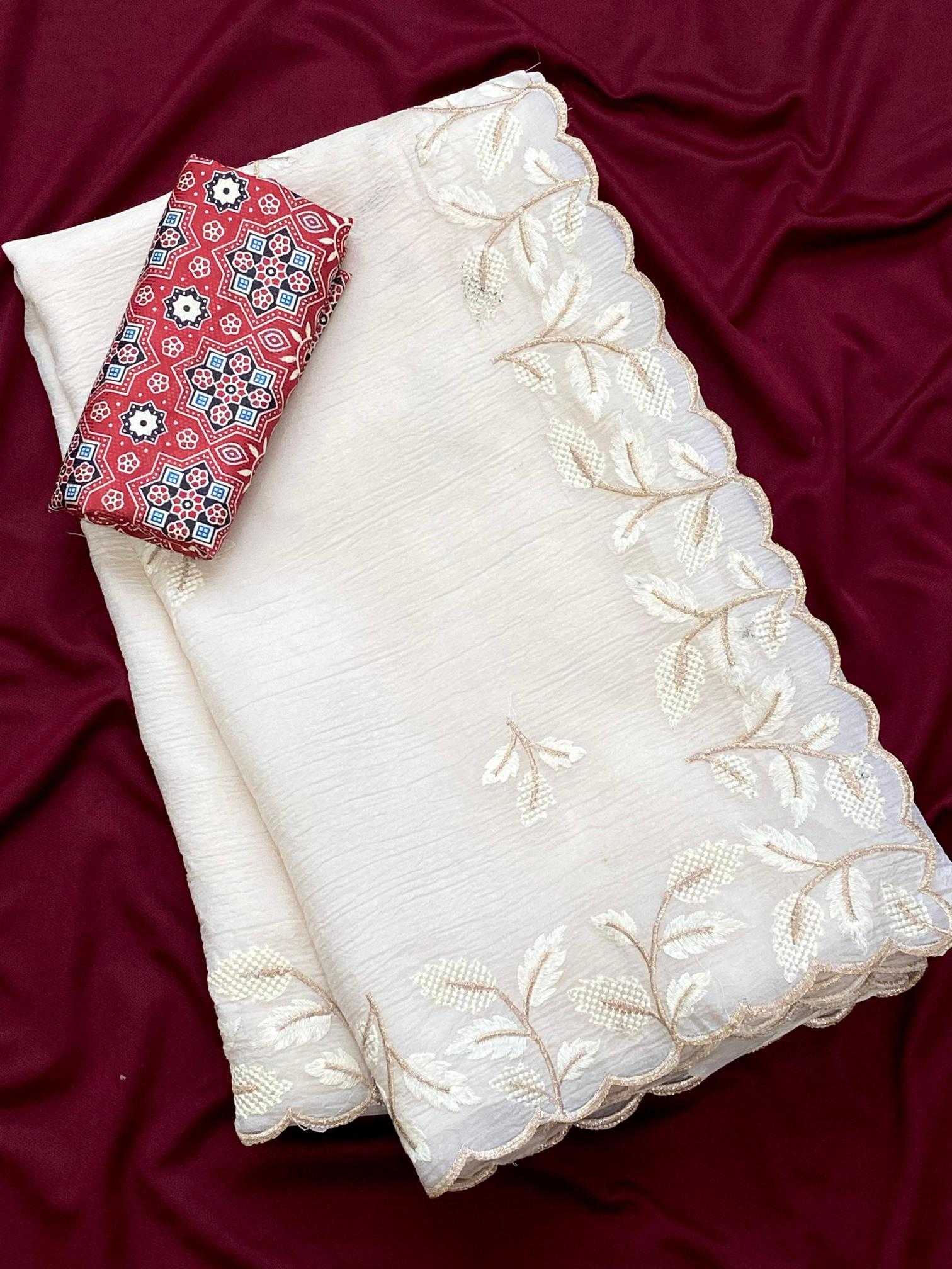 Ynf Georgette KESH249 Tashi Sarees Festive Collections Wholesale Georgette Sarees Embroidered Sarees Onam Collections Manufacturer