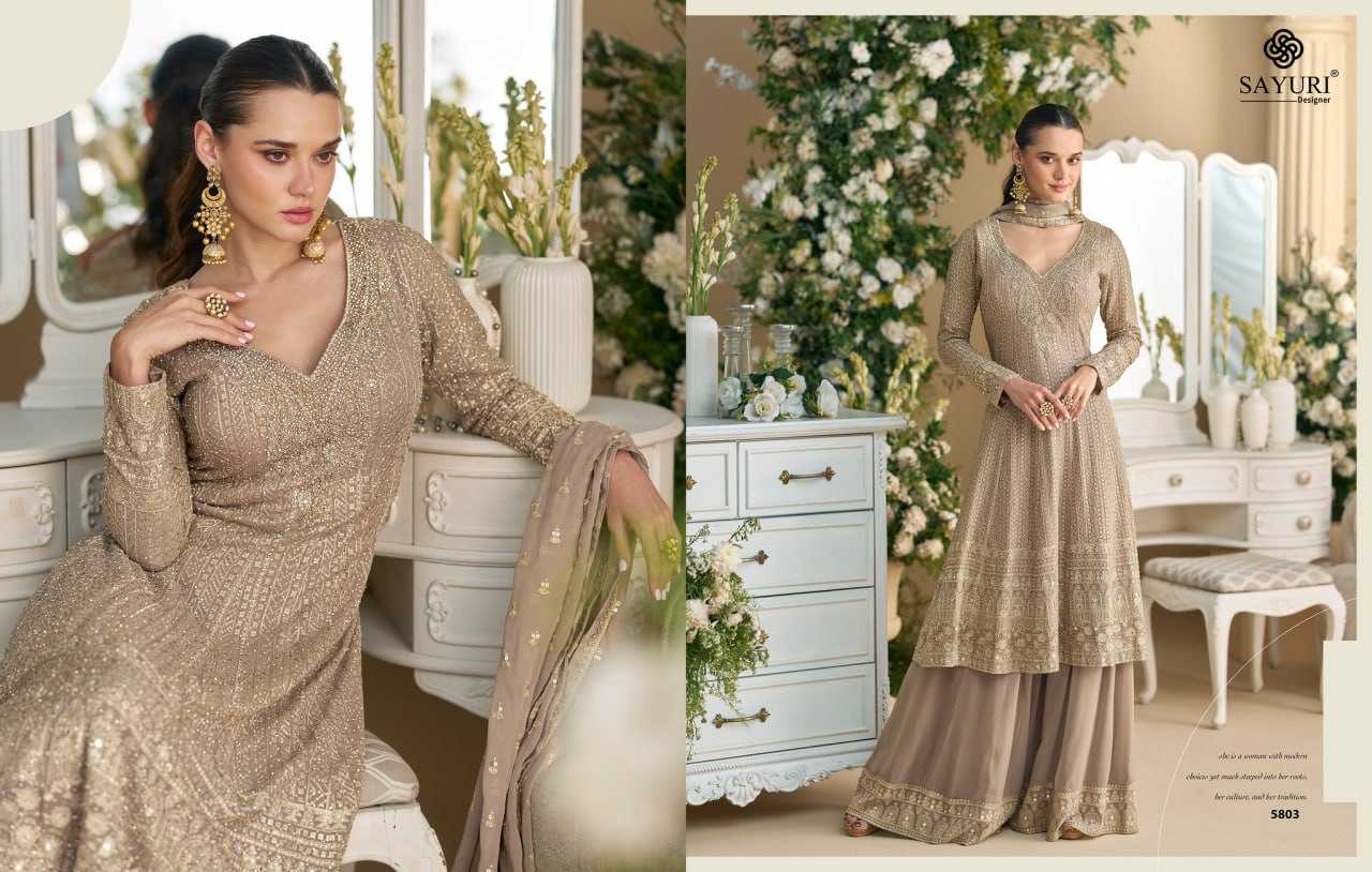 Ynf Georgette KESH379 5803 Suits & Dresses Wedding Collections Festive Collections Wholesale Embroidery Suits Georgette Suit Designer Suits Manufacturer