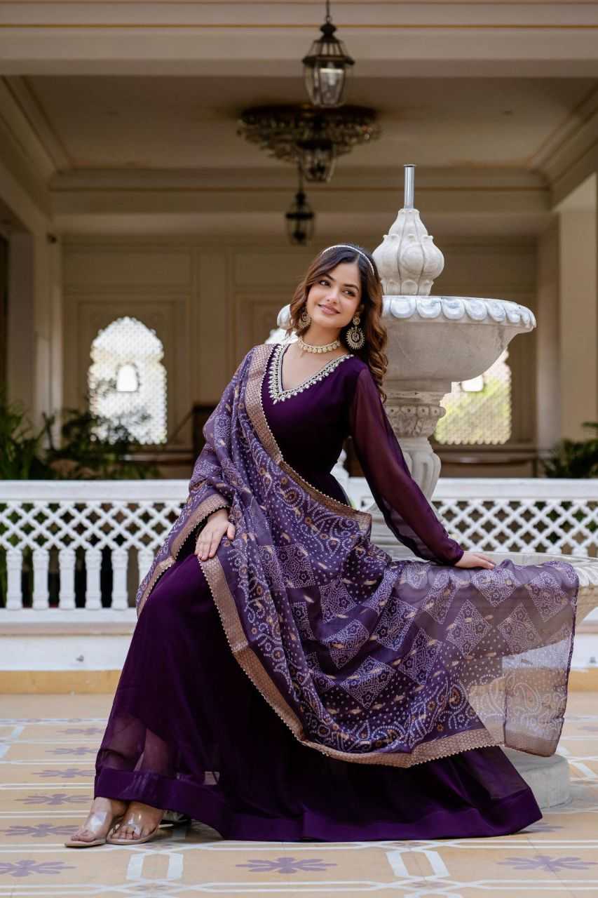 Ynf Georgette KESH507 1025 Gowns Wholesale Anarkali Gown Long Gowns Georgette Gown Manufacturer
