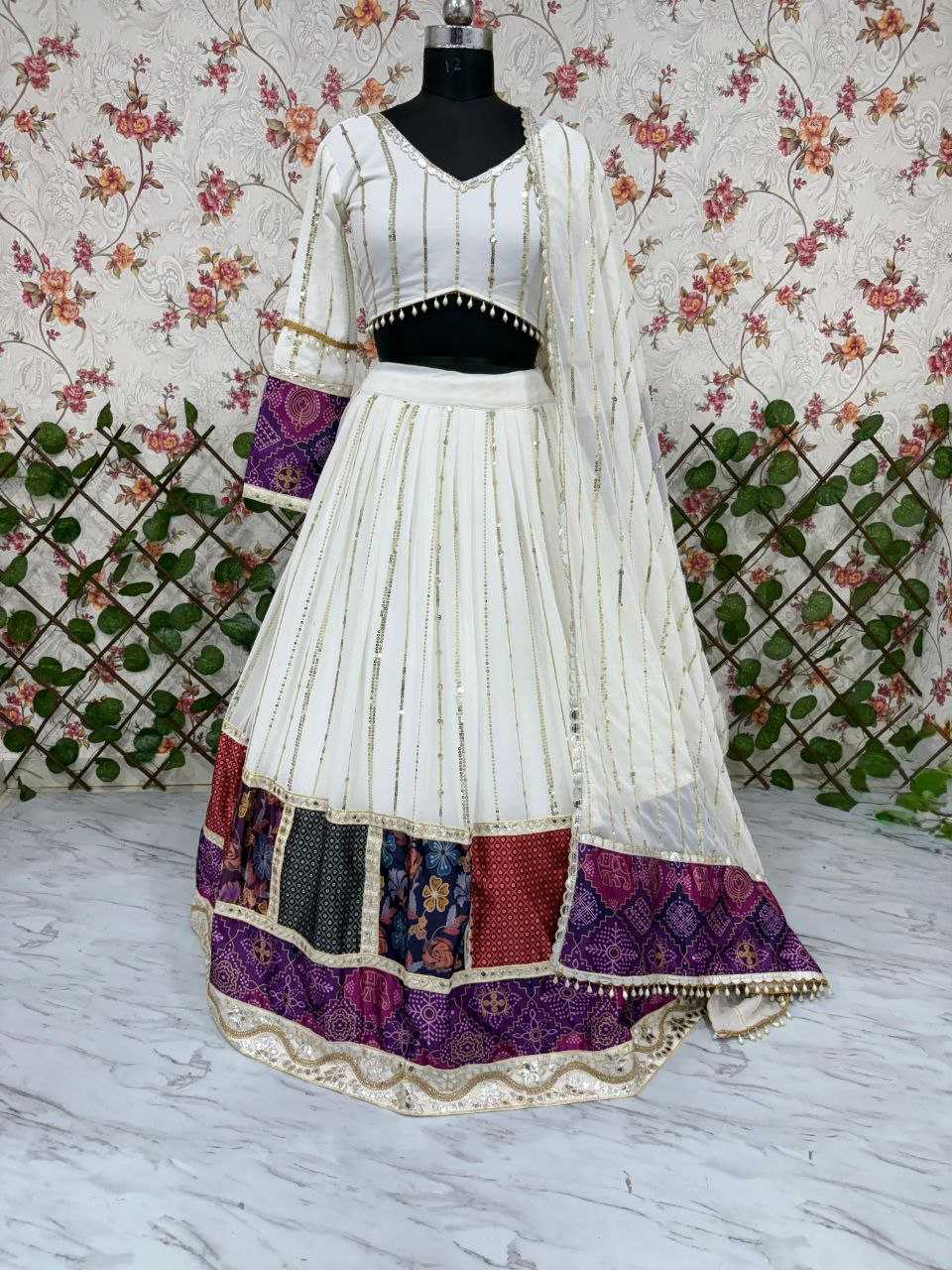 Ynf Georgette KESH508 1078 Lehengas Wholesale Traditional Lehenga Georgette Lehenga Mirror Work Lehenga Manufacturer