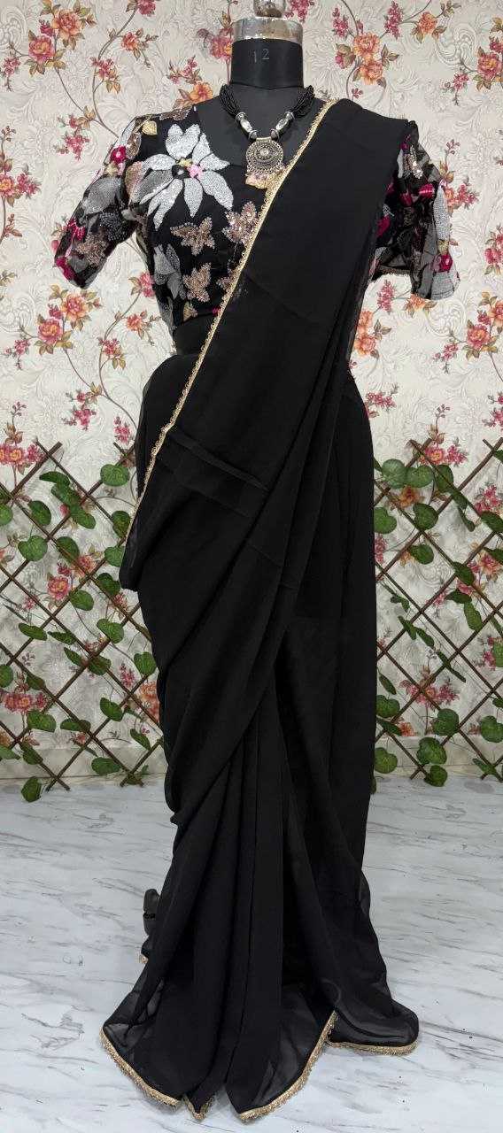 Ynf Georgette KESH508 76 Sarees Wholesale Georgette Sarees Manufacturer