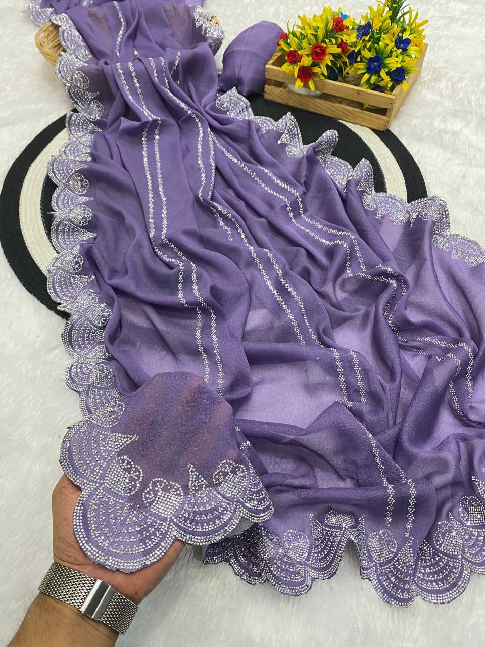 Ynf Georgette KESH514 PINKY Sarees Wholesale Party Wear Sarees Fancy Sarees Georgette Sarees Manufacturer