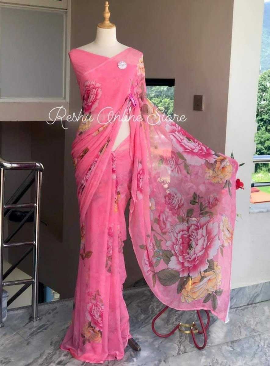 Ynf Georgette KESH518 4317 Sarees Wholesale Georgette Sarees Printed Georgette Saree Weightless Sarees Lightweight Sarees Manufacturer