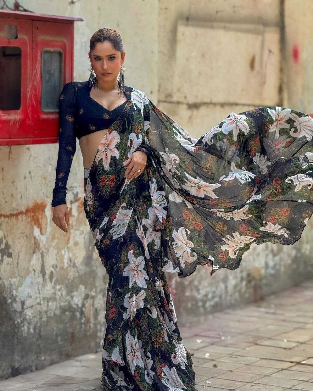 Ynf Georgette KESH518 4372 Bollywood Collections Wholesale Ankita Lokhande Manufacturer