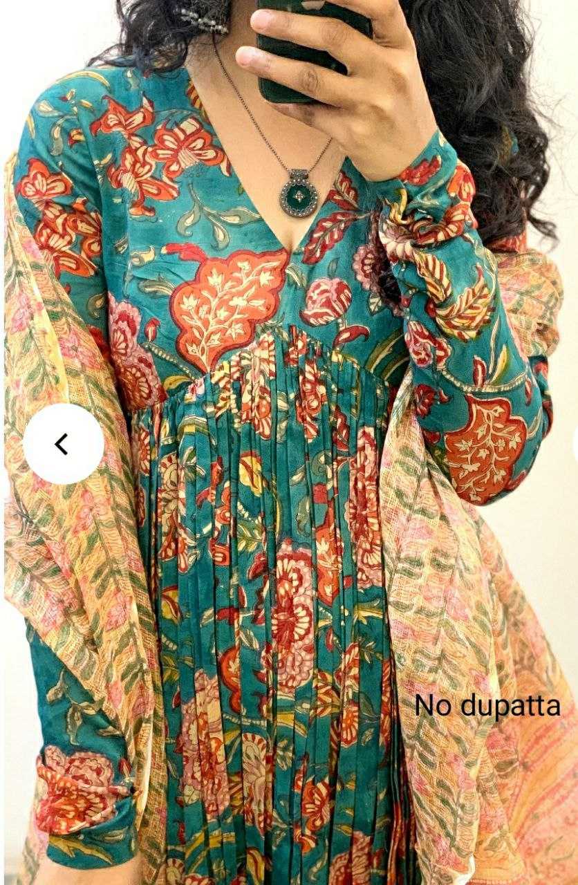 Ynf Georgette KESH527 307 Gowns Wholesale Printed Gowns Georgette Gown Full Sleeve Gowns Manufacturer