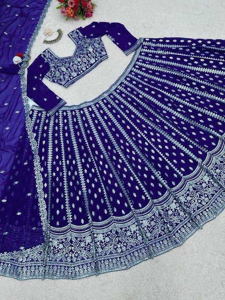 Ynf Georgette KESH540 34 Lehengas Wholesale Embroidered Lehenga Manufacturer