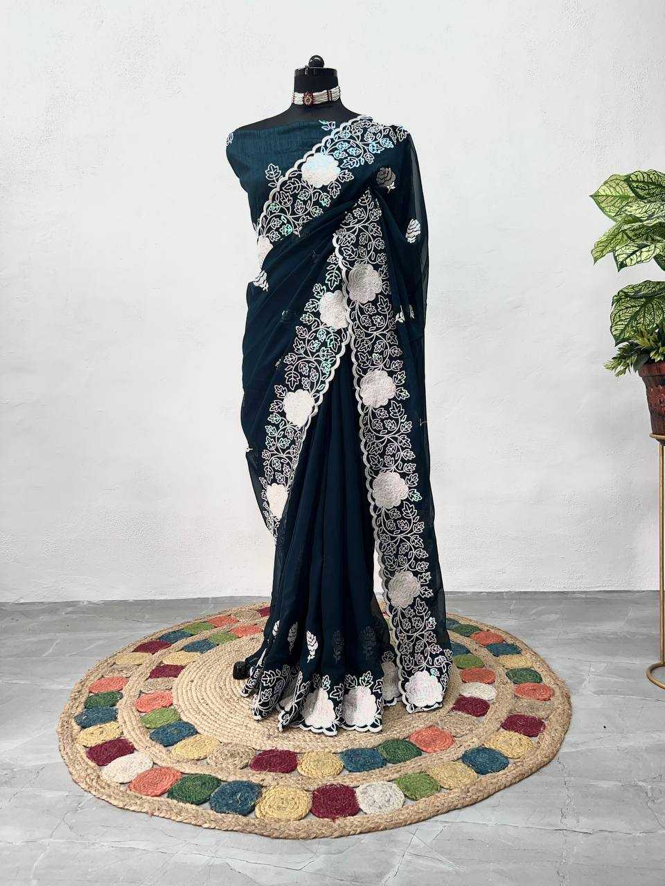 Ynf Georgette KESH543 110 Sarees Wholesale Sequence Sarees Cotton Sarees Manufacturer