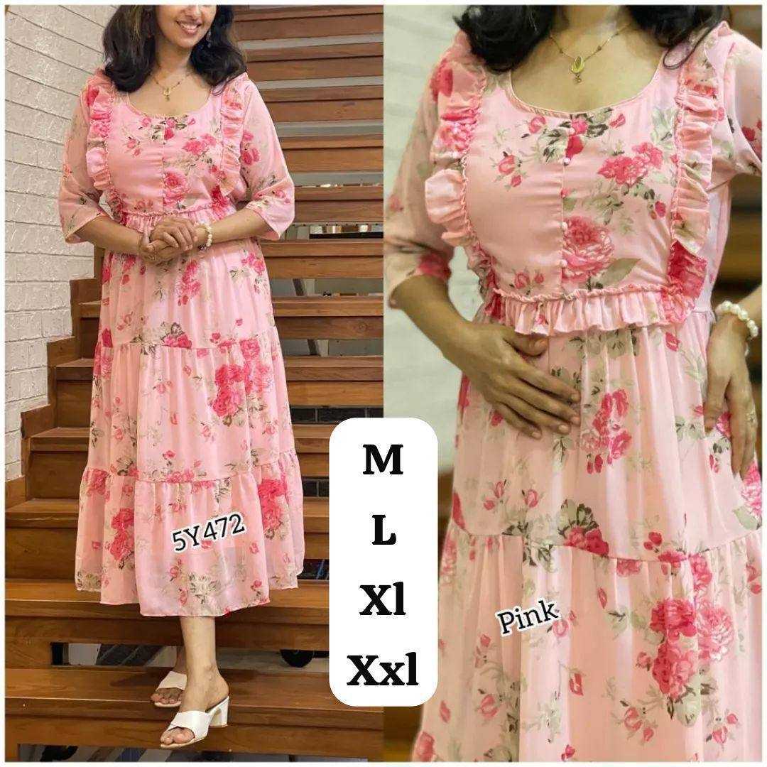 Ynf Georgette KESH544 211 Kurti Wholesale Casual Kurtis Long Kurtis Printed Kurtis Manufacturer