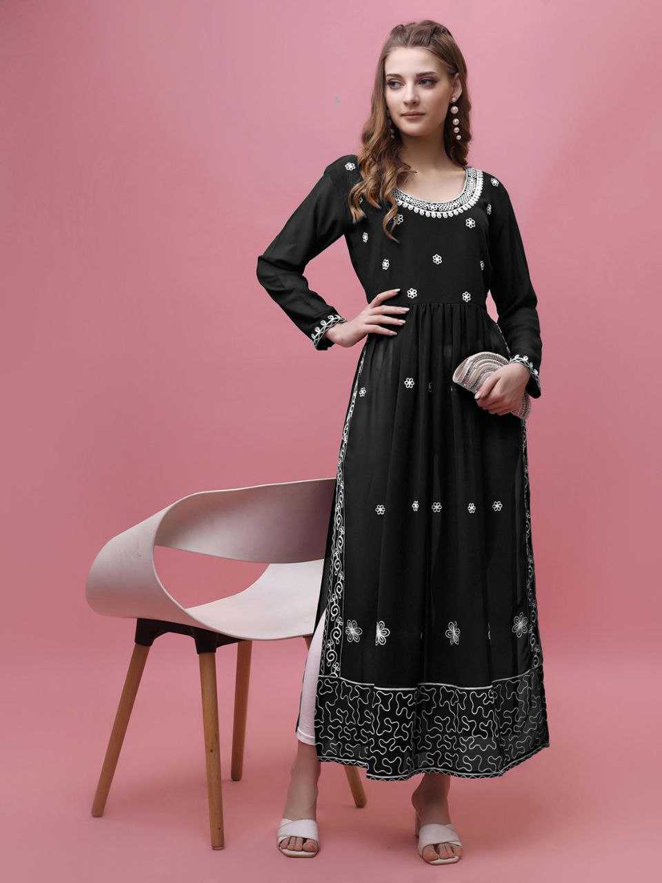 Ynf Georgette KESH552 95 Kurti Wholesale Casual Kurtis Festive Kurtis Anarkali Kurtis Embroidered Kurtis Manufacturer
