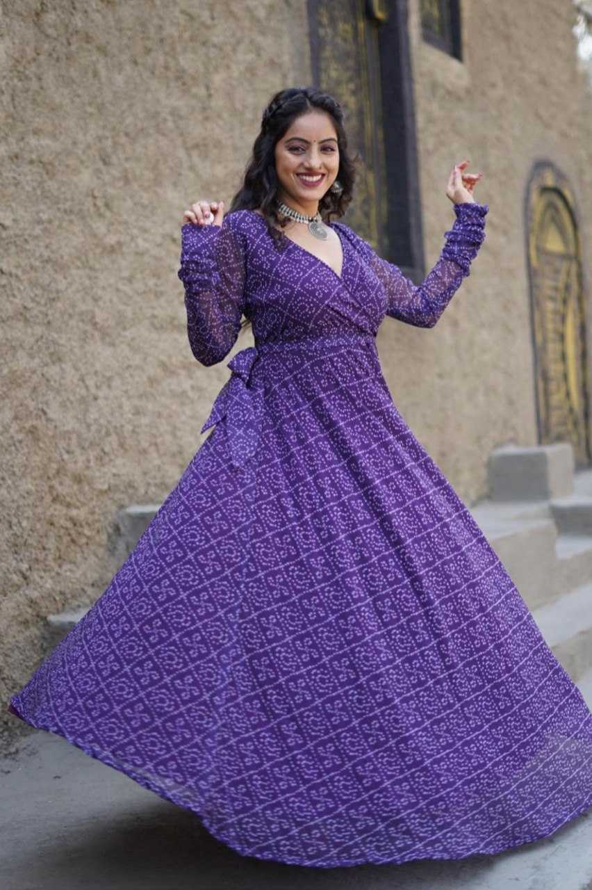 Ynf Georgette KESH559 322 Gowns Western Wears Festive Collections Wholesale Printed Gowns Long Gowns Georgette Gown Manufacturer